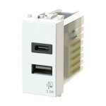 4box prise usb avec connecteur type c et type a 3. 0a pour bticino matix blanc 4b. am. usb. 30