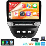 4g 6 + 128g android15 autoradio carplay kam pour citroen c1 peugeot 107 toyota aygo 2005 - 2014 6 + 128g ...