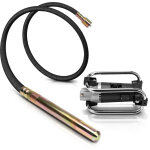 4m - �50mm vibreur � b�ton 3200w 6800u / min moteur puissant - mains libres, aiguille vibrante, vibrateur ...