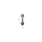 4m ? poign�e de porte d'int�rieur noire ? design ergonomique ? pour portes sectionnelles et coulissantes ...