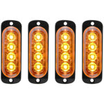 4pcs 12 - 24v ipx - 4 ultra mince voyant barre d'alarme stroboscopique d'urgence lampe - 4 leds bande ...