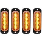 4pcs 12 - 24v ipx - 4 ultra mince voyant barre d'alarme stroboscopique d'urgence lampe - 4 leds bande ...