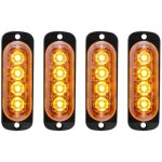 4pcs 12 - 24v ipx - 4 ultra mince voyant barre d'alarme stroboscopique d'urgence lampe - 4 leds bande ...