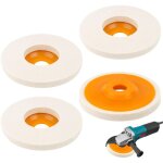 4pcs diam�tre 125mm laine disque de polissage, disque de feutre � polir meuleuse d'angle al�sage 22mm, ...