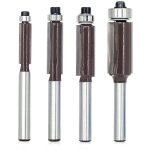 4pcs 6mm shank copy milling cutter flush burrs with ball bearings professional router cutter tool wood ...