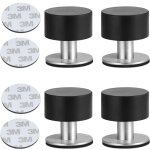 4pcs butes porte adhesive acier inoxydable butoir arrts porte door stoppers avec caoutchouc antichoc ...