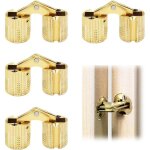 4pcs charnires invisibles en laiton angle d'ouverture 180 en cuivre baril en laiton cylindrique charnire ...