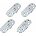 4pcs charni�res de table pliantes, plat porte cabinet pliable charni�res, zinc m�tal round edge machine ...
