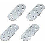 4pcs charni�res de table pliantes, plat porte cabinet pliable charni�res, zinc m�tal round edge machine ...