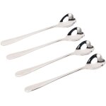 4pcs cuill�re � caf� cuill�re � m�langer dessert sucre coeurs cuill�re � caf� en forme de coeur cuill�re ...