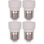 4pcs e27 vers gu10 convertisseur de douille adaptateur de douille de base de lampe pour ampoules led ...