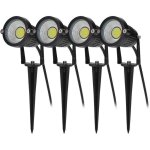 4pcs �clairage ext�rieur � piquer cob 5w 220v ip65 �tanche orientable projecteur spot led lampe de jardin ...