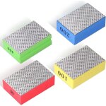 4pcs ponges de ponage, (60 100 200 400) blocs de ponage, tampons de polissage  la main en diamant ...