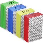 4pcs �ponges de pon�age, blocs de pon�age, tampons de polissage � la main en diamant, cales � poncer ...