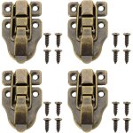 4pcs fermoirs pour boite en bois, rétro loquet de fermeture malle et coffre, avec vis, loquet boîtes ... 4pcs fermoirs pour boite en bois, rétro loquet de fermeture malle et coffre, avec vis, loquet boîtes ...