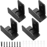 4pcs guide de sol pour porte coulissante, r�glable pour porte et armoire, en acier