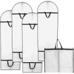 4pcs housse de protection pliable 180 60cm, housses de vtements respirante anti poussire pour longue ...