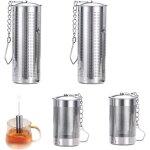 4pcs infuseur  th en acier inoxydable, diffuseur de th rutilisable, passoire  th, avec couvercle ...