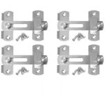 4pcs loquet � bascule porte coulissante en acier inoxydable verrou de porte barre de loquet s�curit� ...