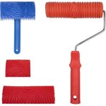 4pcs outil de grain rouleaux de peinture imitation grain de bois, rouleau pour peinture pour cr�ation ...
