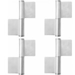 4pc pack de 4 charni�res � souder, sangle � souder en acier inoxydable pour portes m�talliques, charni�re ...