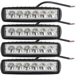 4pcs phare de travail led 6 pouces 18w, 12v 24v 6000k blanc projecteur led voiture feux de travail lampe ...