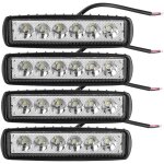 4pcs phare de travail led 6 pouces 18w, 12v 24v 6000k blanc projecteur led voiture feux de travail lampe ...