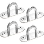 4pcs plaque � ?il en acier inoxydable, plaque oeillet plaque de couverture, 304 crochets m�tal forme ...