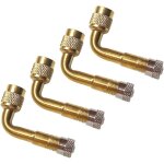 4pcs professionnel adaptateur d'extension de valve de pneu, extension de tige de valve de pneu de 90 ...