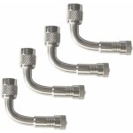 4pcs professionnel adaptateur d'extension de valve de pneu, extension de tige de valve de pneu de 90 ...