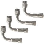 4pcs professionnel adaptateur d'extension de valve de pneu, extension de tige de valve de pneu de 90 ...