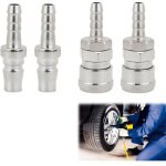 4pcs raccord rapide air comprim, pneumatique d'air kit compresseur, embout pneumatique embout, 8mm raccord ...
