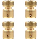 4pcs raccord tuyau d'arrosage en laiton massif pour robinet cuisine jardin, 1 / 2  quick connectors
