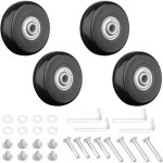 4pcs roue valise universelle remplacement 45x18 mm roulettes de rechange pour bagages, bagages essieux ...