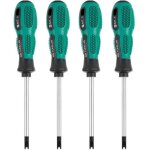 4pcs / set tournevis embouts de tournevis u fourche magn�tique vis rainur�e conducteur cr - v multi function ...