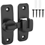 4pcs verrou serrure de fermeture porte interieure coulissante, 90�loquet de crochet a porte bascule, ...