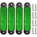 4pcs vert 12v - 24v marqueur lat�ral avant 27 led remorque camion, marqueur led arri�re remorque parking ...