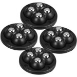4pices roulettes universelles auto - adhsives acier inoxydable roues pivotantes miniatures pour meubles ...