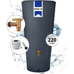 Graf - rservoir vaso 2en1 220l graphite avec robinet pe imitation laiton et collecteur filtrant eco ...