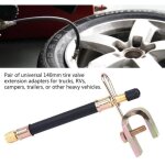4x 140mm pneus flexible valve extension tire roue adaptateur fourgons transit + pinces - dba