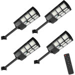 4x 400w r�verb�re solaire mural solaire avec d�tecteur de mouvement lampadaire led - einfeben