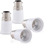 4x adaptateur de douille - convertisseur douilles b22 vers e27 - adaptateur de support de lampe culot ...
