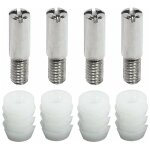 4x boulon de fermeture excentrique avec filetage m6 pour serrure espagnolette en acier nickel� tringle ...