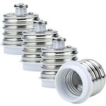 4x douille de lamp adaptateur e40 � e27 en blanc - jeu de 4 reformatage convertisseurs pour douille de ...