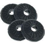 4x filtres  charbon actif compatible avec beko hca 62641, 63640bh, 62641bh, 62641wh, 63640, 92641bh, ...