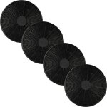 4x filtres � charbon actif remplacement pour candy 49037930 pour hotte aspirante - 17, 5 cm - vhbw