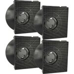 4x filtres  charbon actif compatible avec whirlpool akr 643, akr 692, akr 693, akr 690, akr 691 av hotte ...