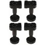 4x pied de meuble ajustable r�glable complet avec base plastique � visser capacit� 150kg v�rin plinthe ...