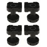 4x pied de meuble ajustable r�glable complet avec base plastique � visser capacit� 150kg v�rin plinthe ...