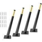 4x pieds de meuble c�ne obliques pieds de support en fer moderne pour armoire table lit - 30cm